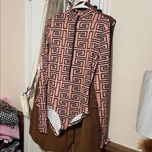 Stylish Pink and Black Geometric Men's Shirt